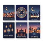 6 Mini Paintings - Ramadan Set
