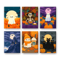 6 Mini Paintings - Spooky Autumn Set