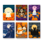 6 Mini Paintings - Spooky Autumn Set
