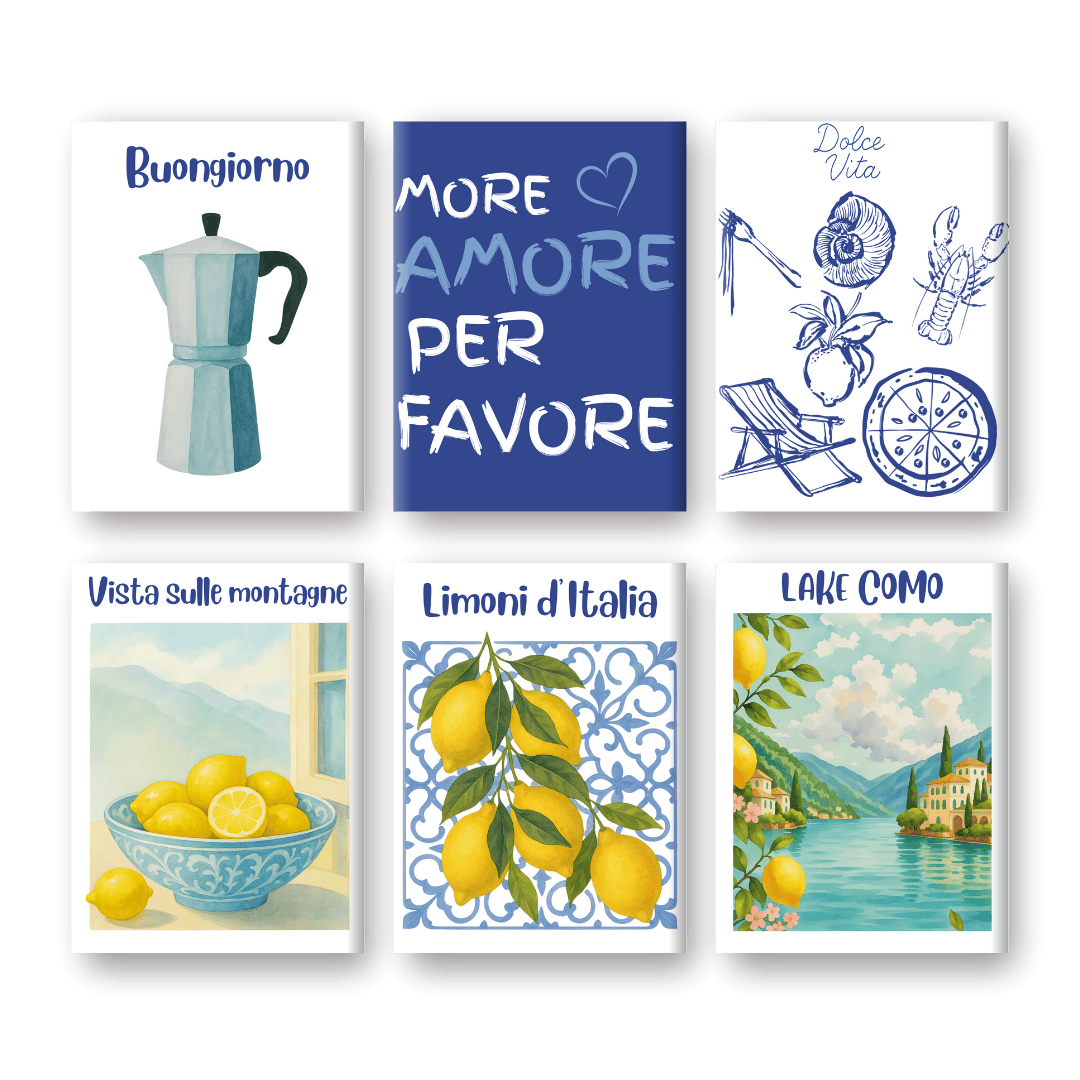 6 Mini Paintings - Summer In Italy Set