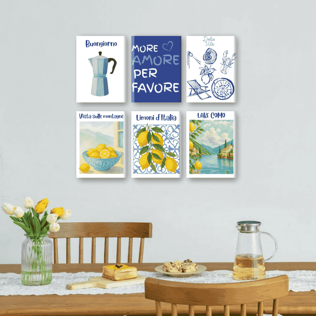 6 Mini Paintings - Summer In Italy Set