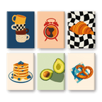 6 Mini Paintings | Tasty Mornings Set