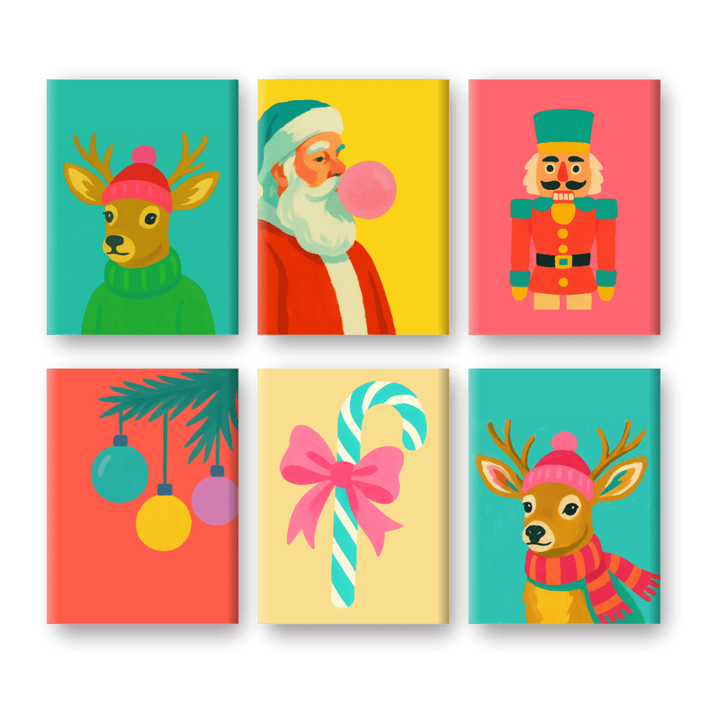 6 Mini Paintings | Vivid Christmas Set