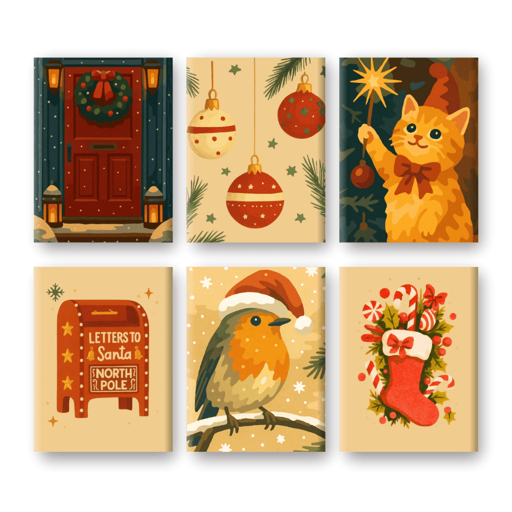 6 Mini Paintings | Winter Warmth Set