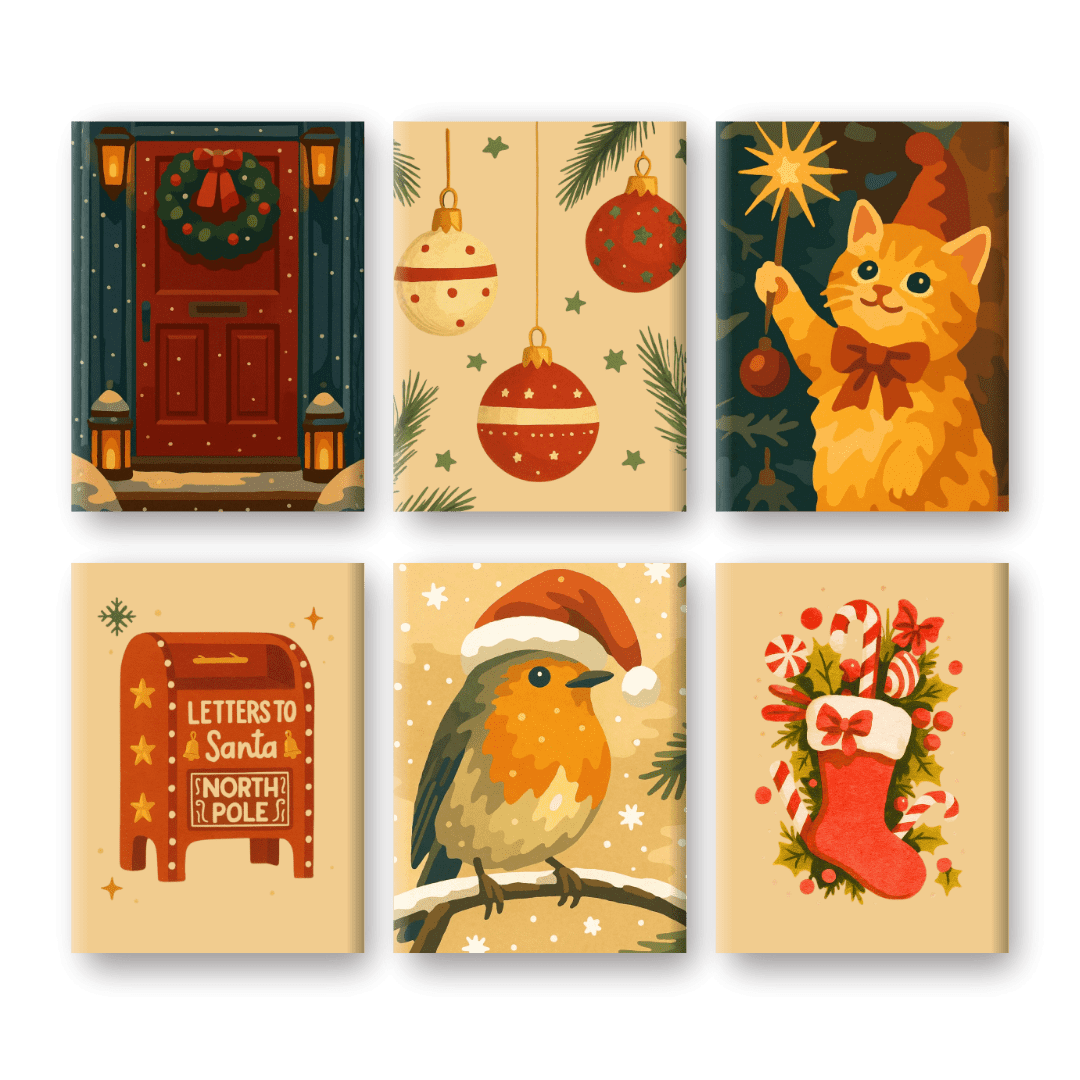 6 Mini Paintings | Winter Warmth Set