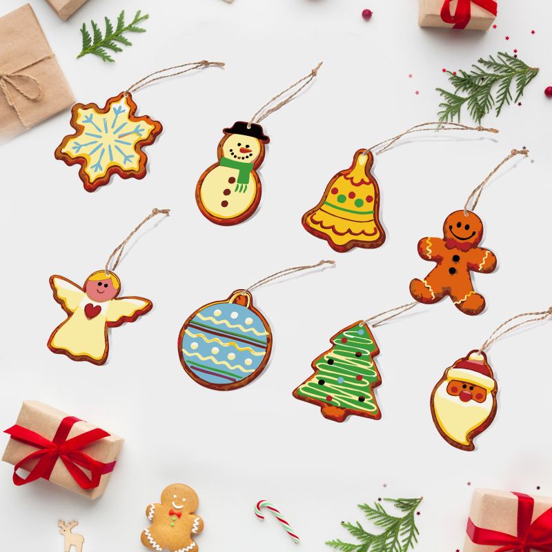 8 Christmas hangers - Christmas Eve set