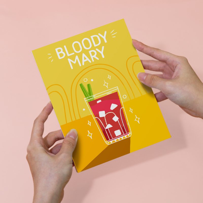 6 Mini Paintings - Paint & Pour Cocktail Set