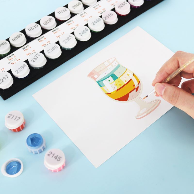 5 Postcards – Cocktail Set | Paint by Number