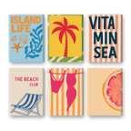 6 Mini Paintings - Island Life Set