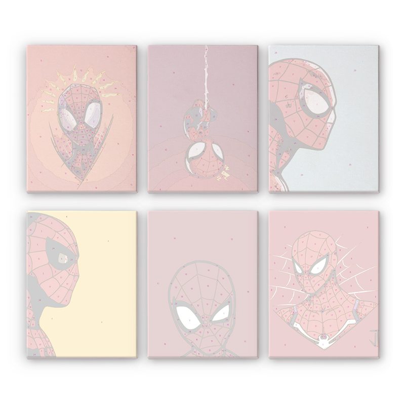 6 Mini Paintings - Superhero Set