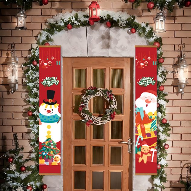 Paint-by-Number Door Panels – Santa & Snowman Set