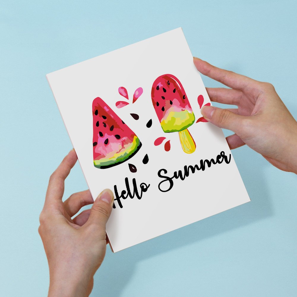 6 Mini Paintings - Summer Melon Set