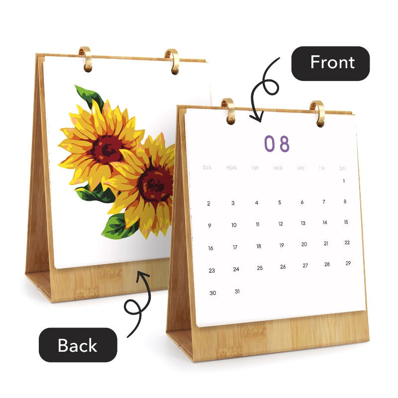 2026 Paint by Numbers desk Calendar | Flowers Edition