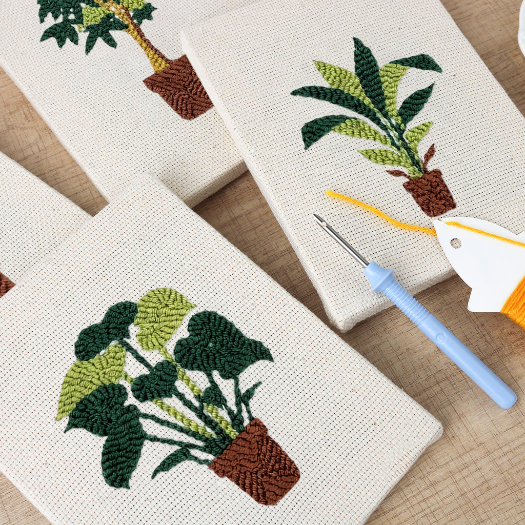 Potted Plants 5 | Mini Punch Needle Kit