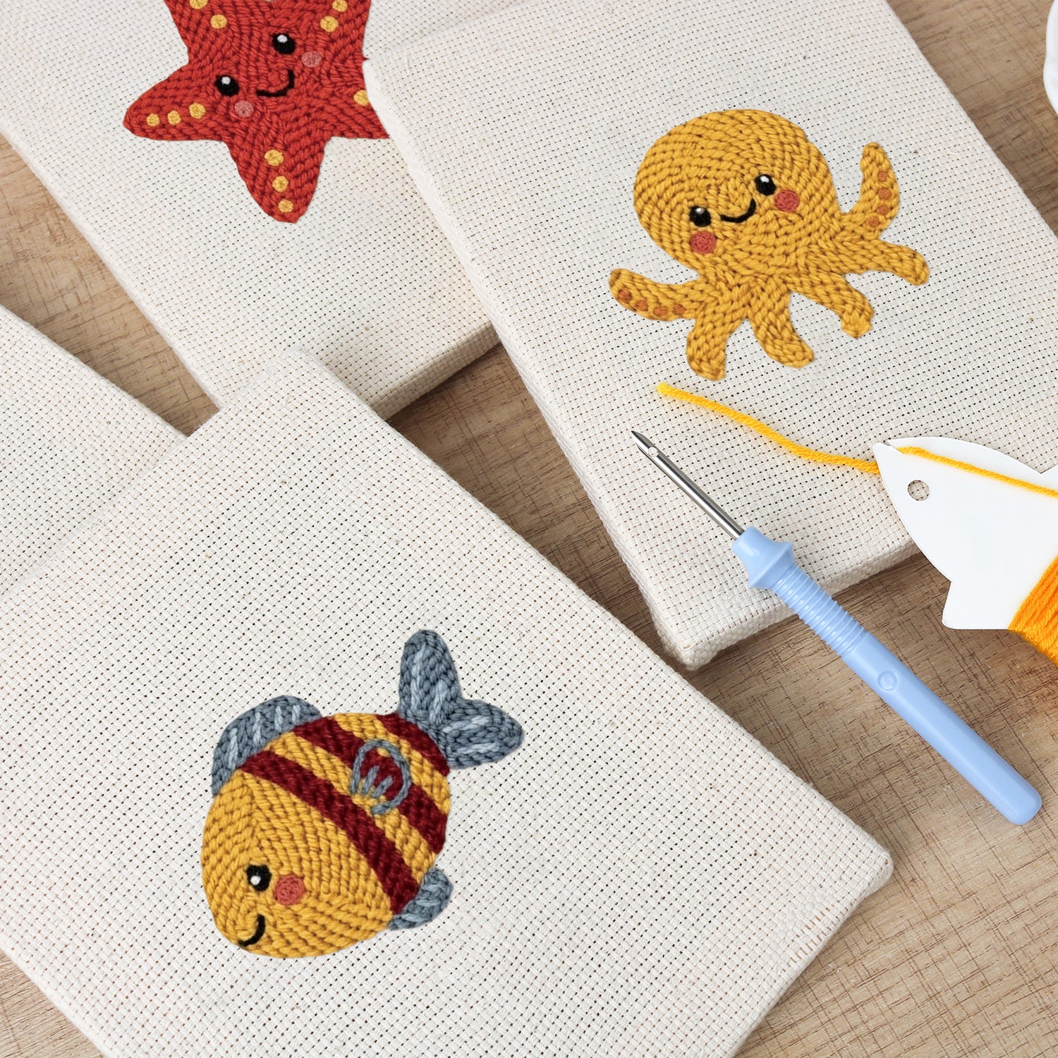 Sea Animals 5 | Mini Punch Needle Kit