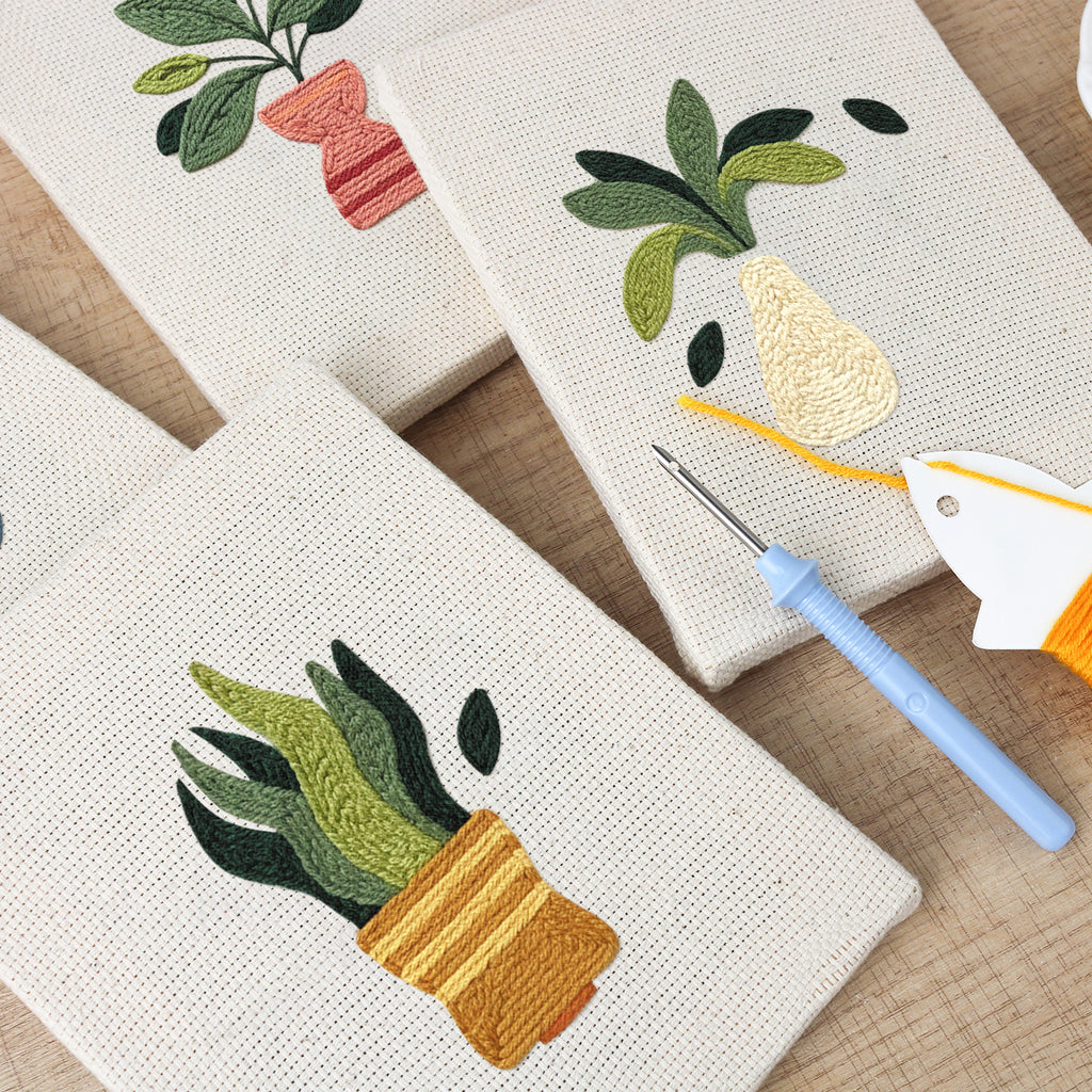 Potted Plants 10 | Mini Punch Needle Kit