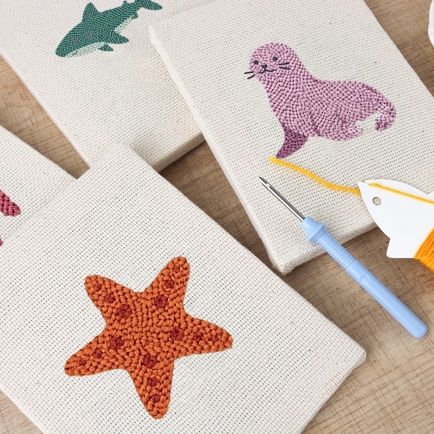 Sea Animals 8 | Mini Punch Needle Kit
