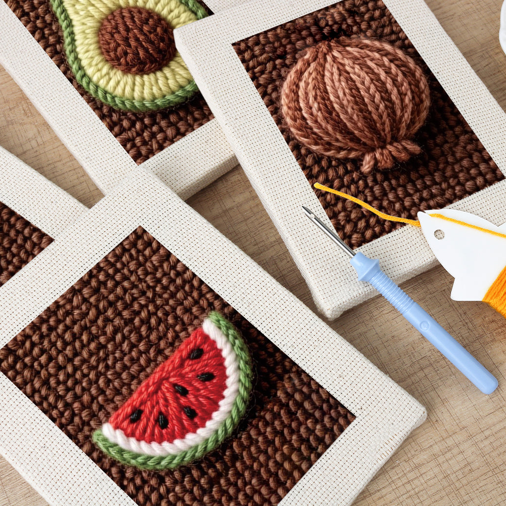 Fruits & Vegetables 11 | Mini Punch Needle Kit