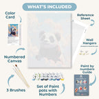 Panda in the clouds | Paint by Numbers