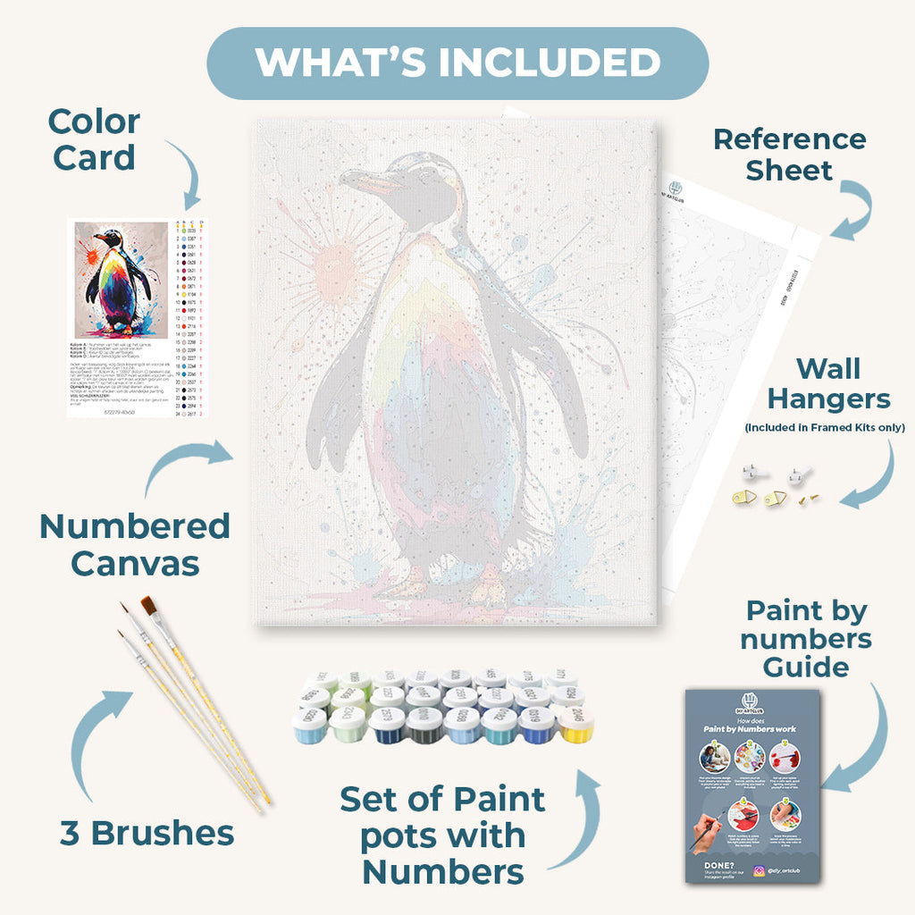 Pinguin - Color Splash | Paint by Number