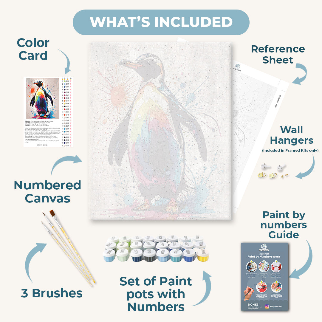 Pinguin - Color Splash | Paint by Number