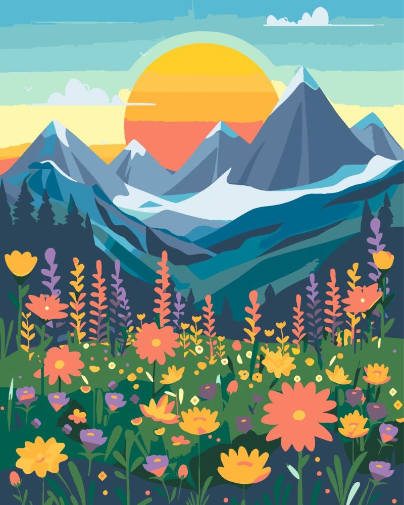 Colorful Landscape 4 | Paint by Numbers