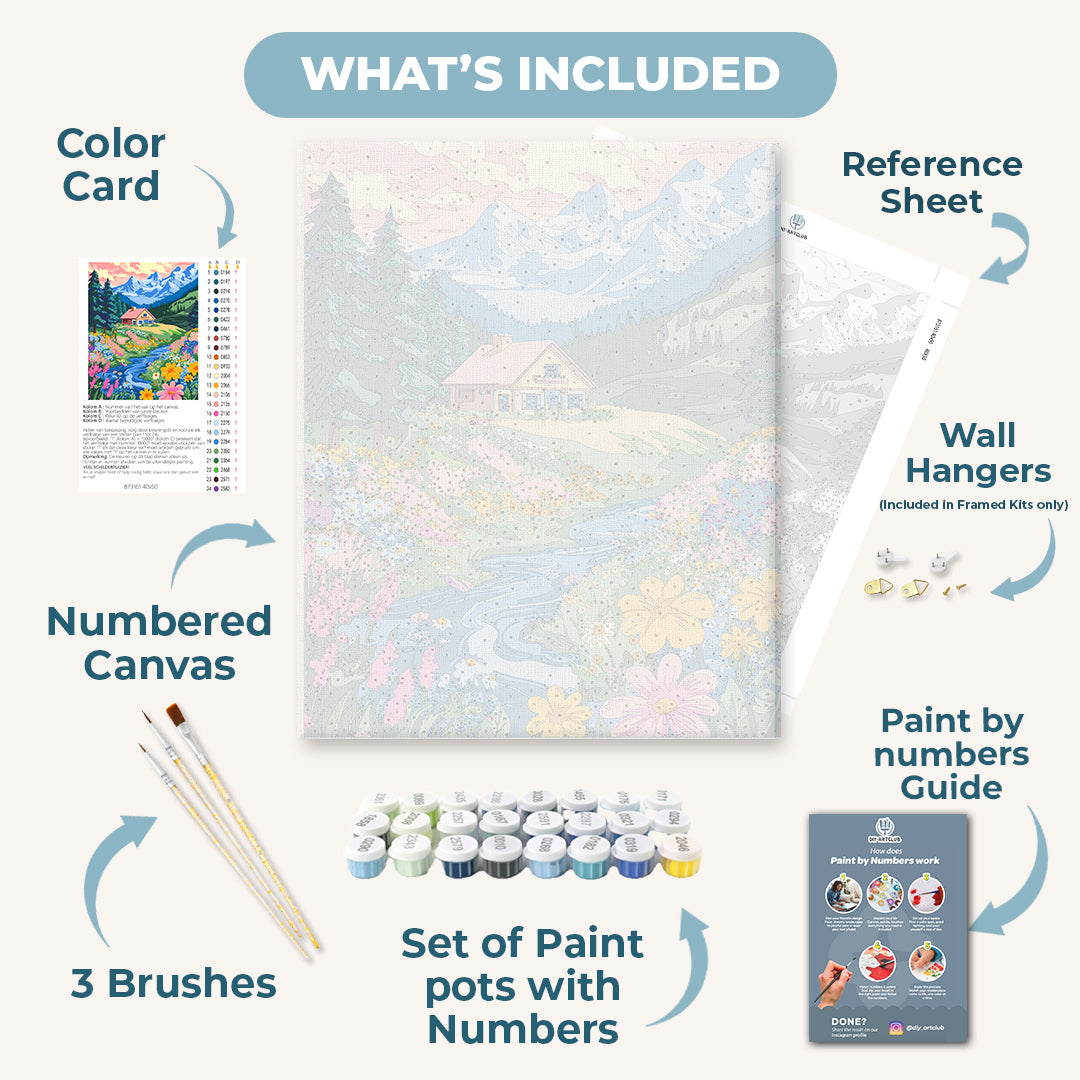 Colorful House in the Forest 2 | Paint by Numbers