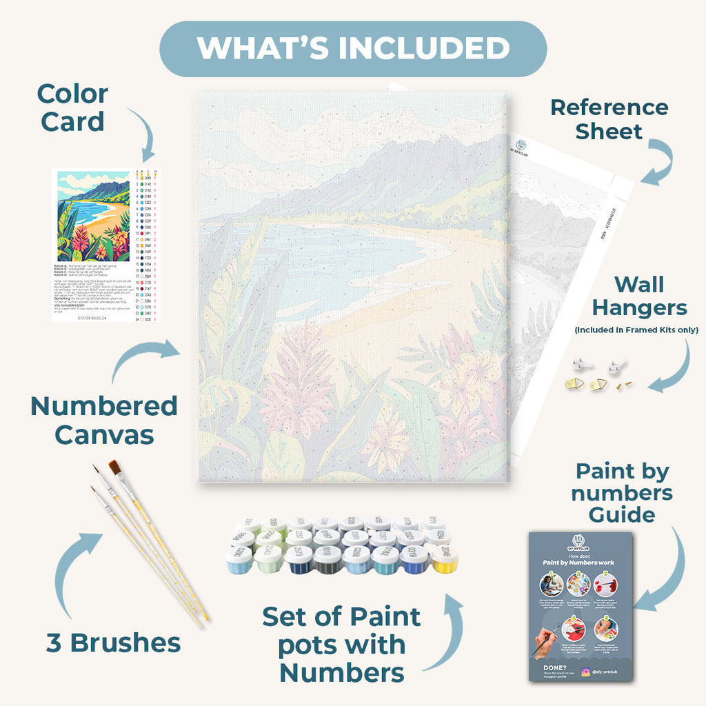 Colorful Beach Landscape | Paint by Numbers