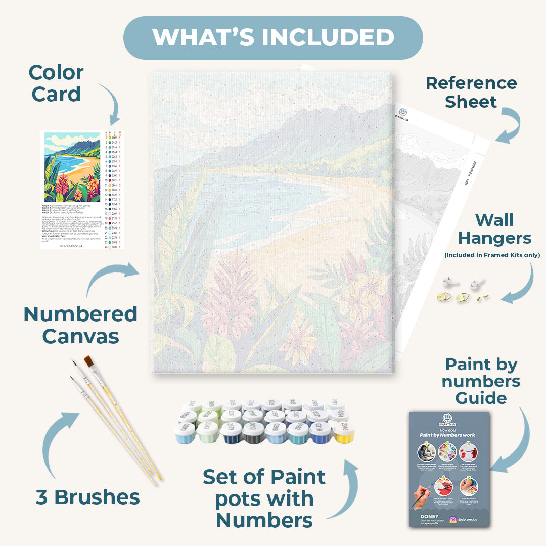 Colorful Beach Landscape | Paint by Numbers