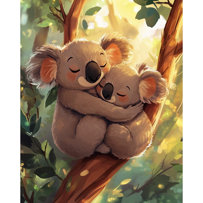 2 Cute Koalas | Paint by Number