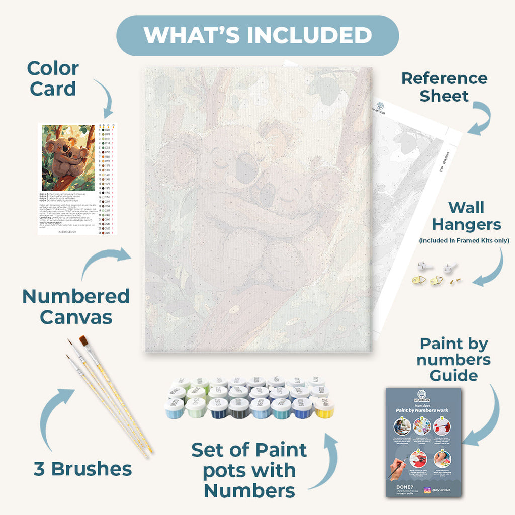 2 Cute Koalas | Paint by Number