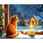 The Cat by the Candlelight | Paint by Number