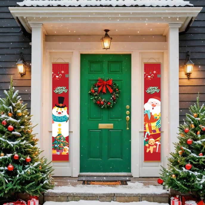 Paint-by-Number Door Panels – Santa & Snowman Set