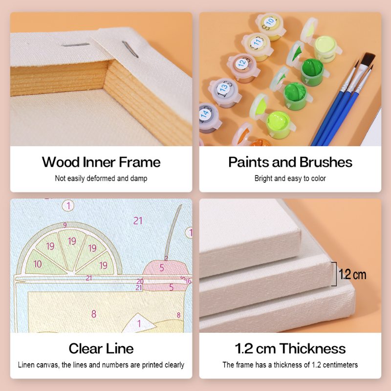 6 Mini Paintings - Paint & Pour Cocktail Set