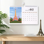 Paint by Numbers Calendar 2026 | Famous Landmarks Edition