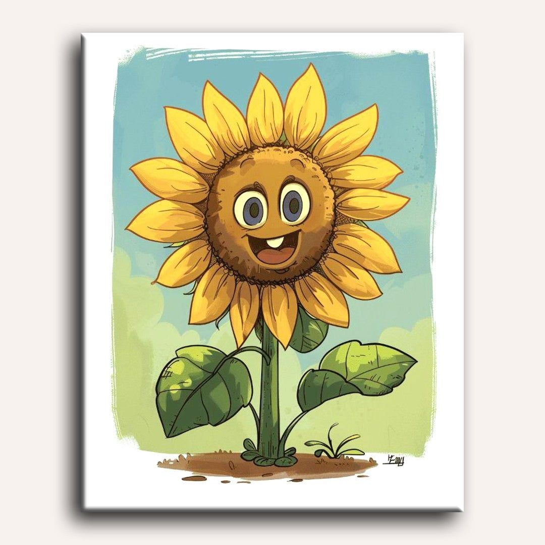 Happy Sunflower | Paint by Numbers