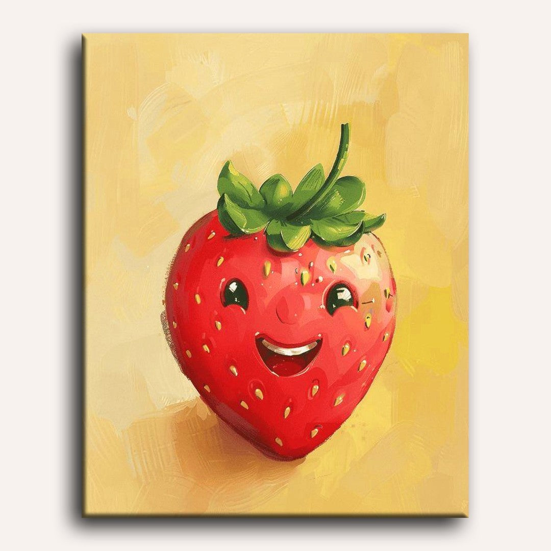 Happy Strawberry | Paint by Numbers