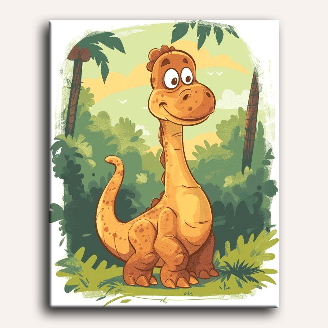 Dinosaur in the Forest | Paint by Numbers