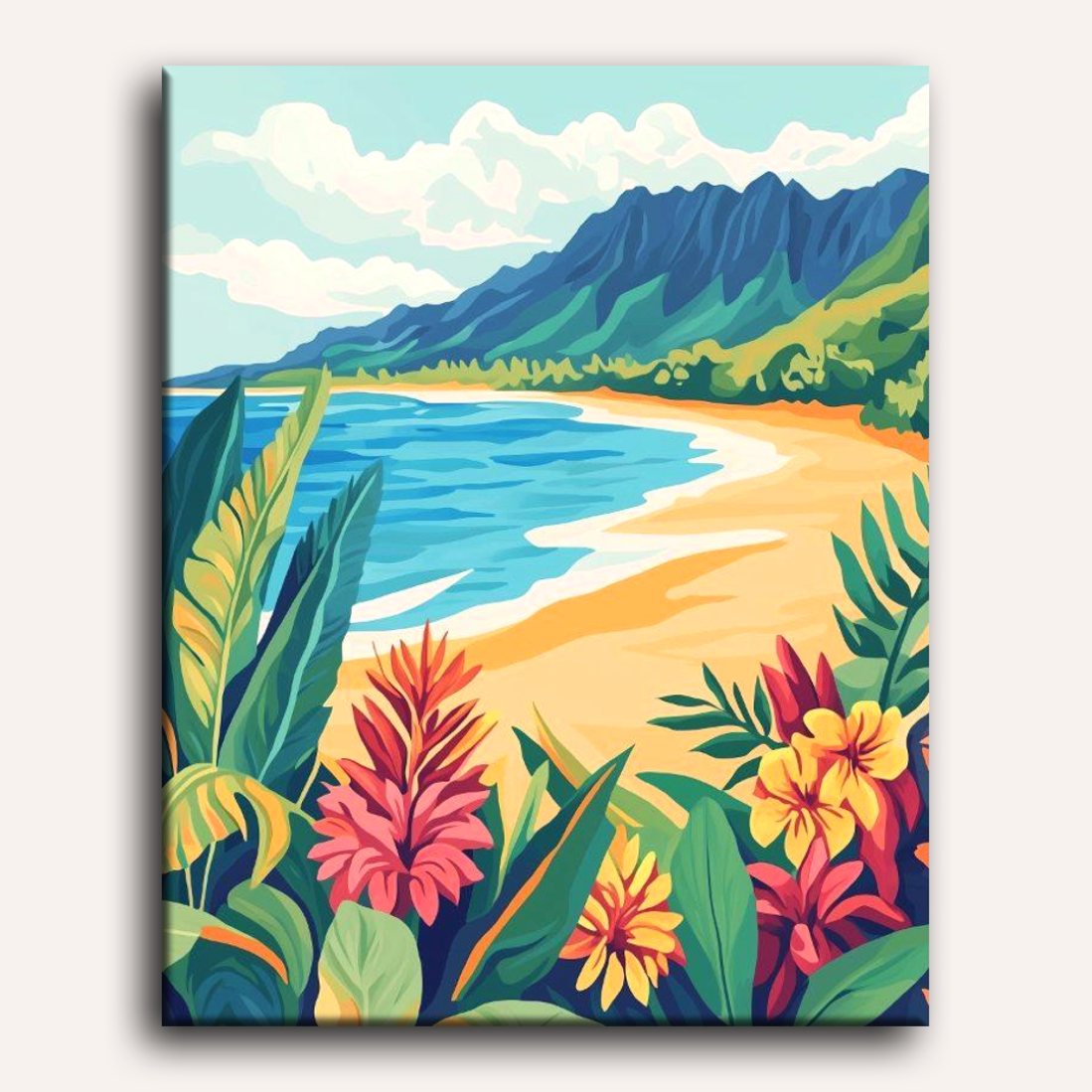 Colorful Beach Landscape | Paint by Numbers