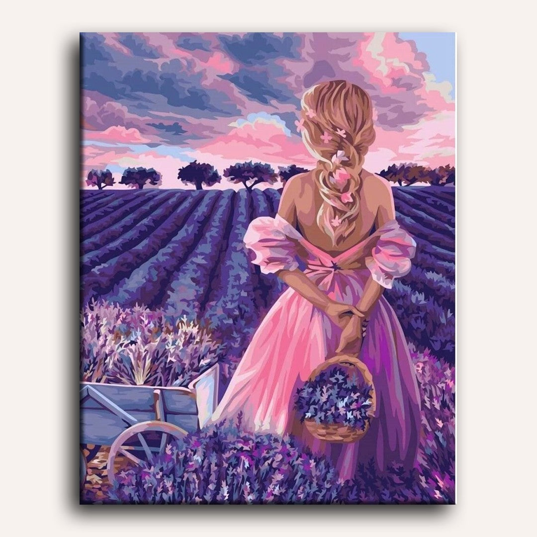 Woman in Flower Meadow | Paint by Numbers