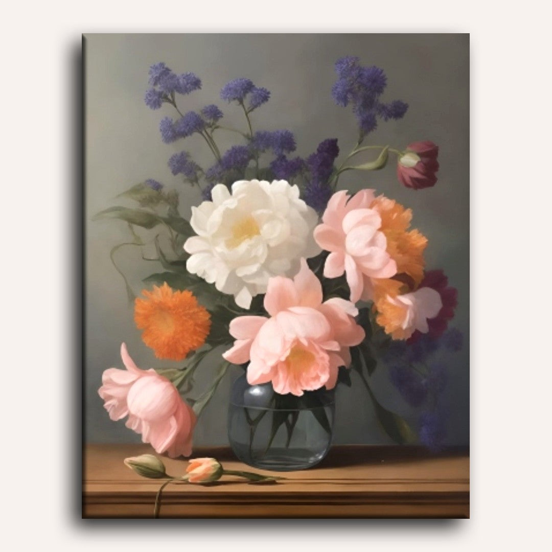 Fresh Flowers in a Vase | Paint by Numbers