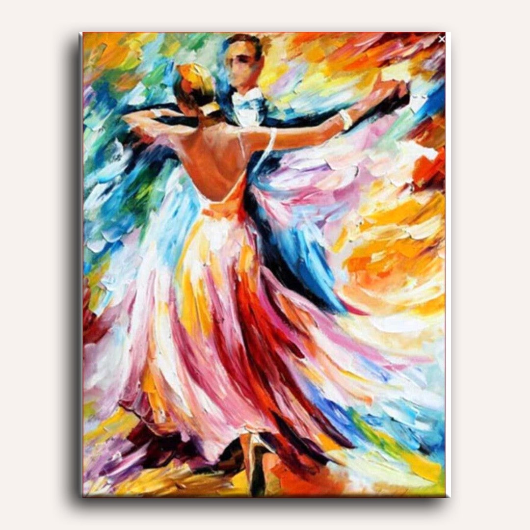 Colorful Couple Dancing | Paint by Numbers