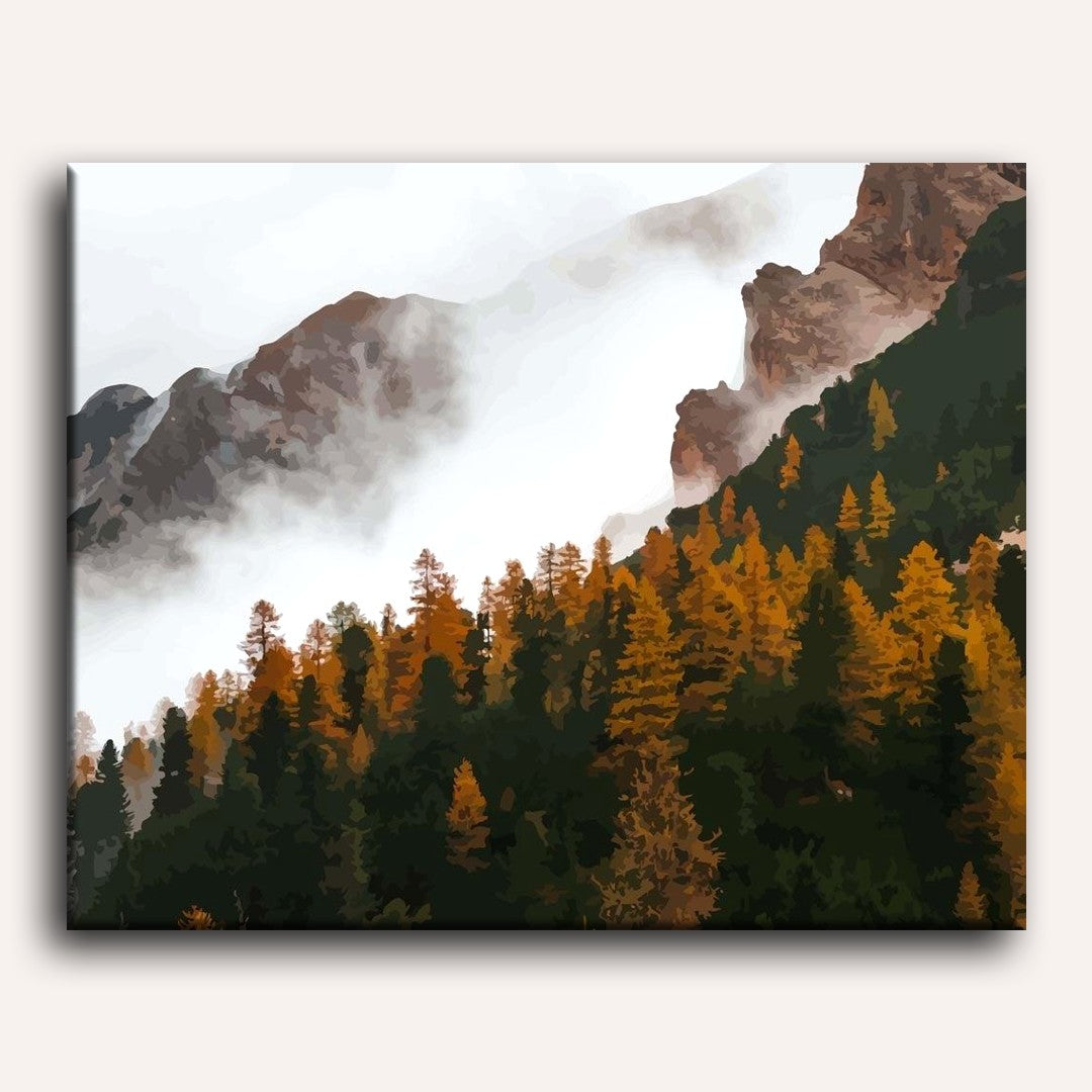 Autumn Alpine Forest | Paint by Numbers