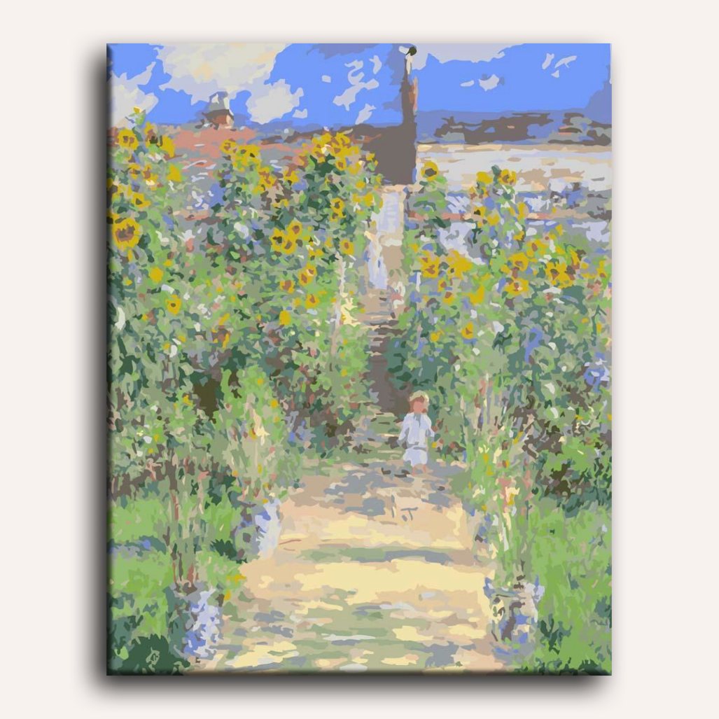 The Artist's Garden at Vetheuil - Claude Monet | Paint by Numbers
