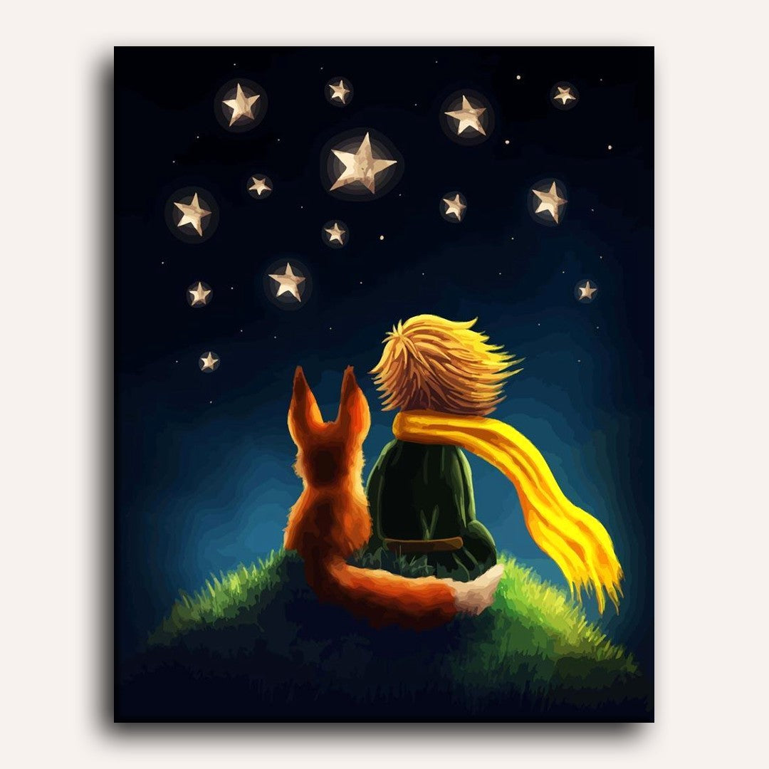 Little Boy and Fox | Paint by Numbers