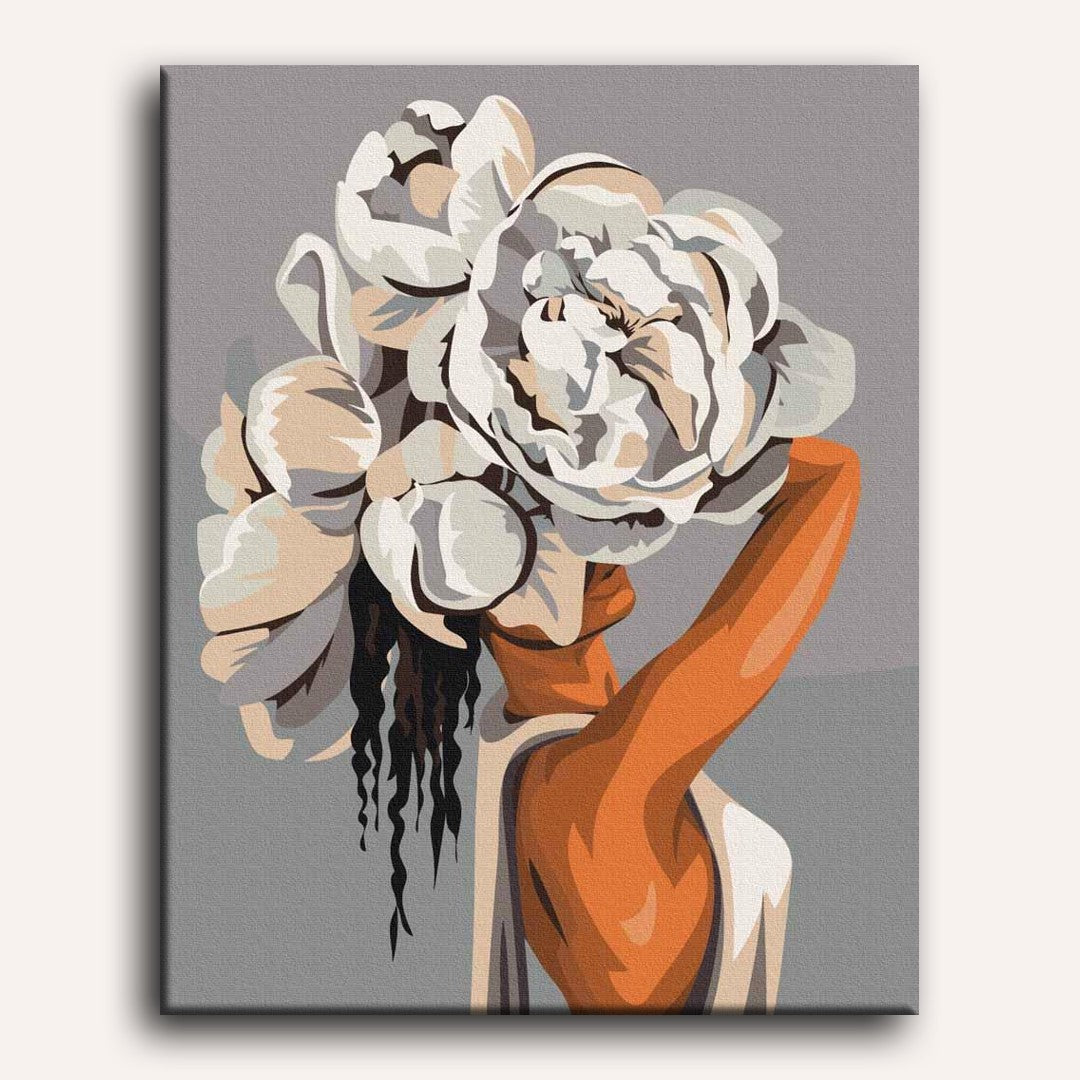 Woman with White Top | Painting by Numbers