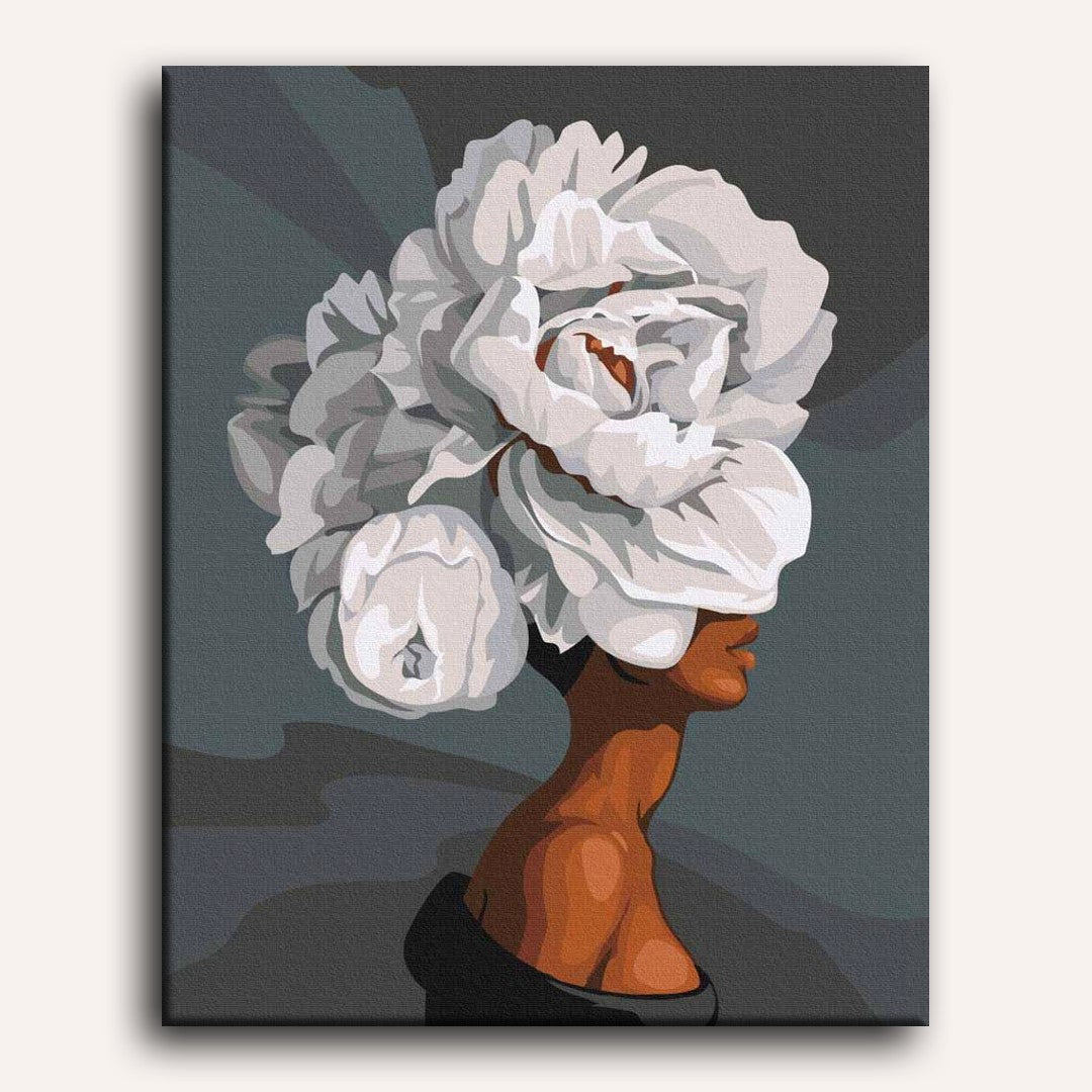 Woman with Flowery Hair | Paint by Numbers