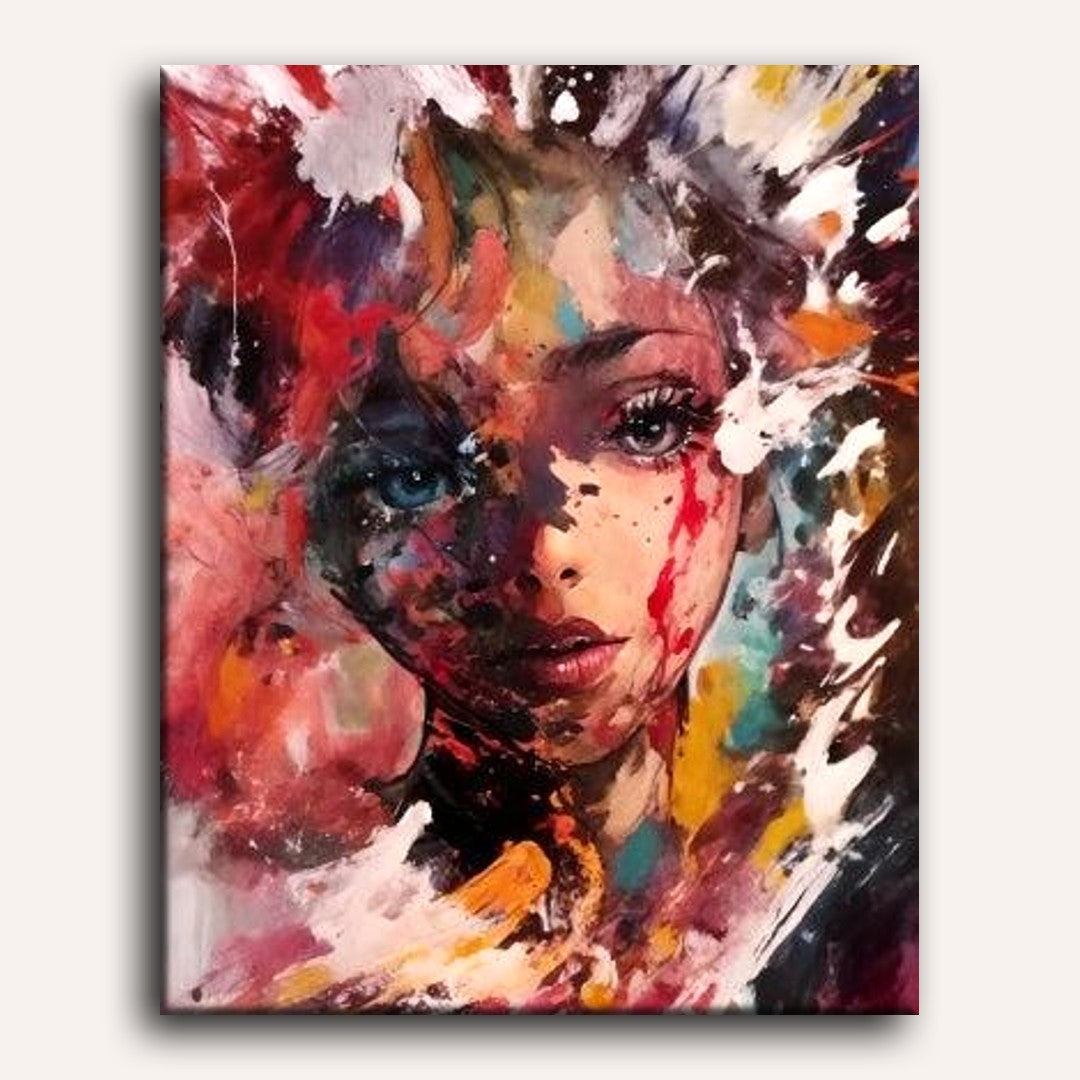 Colorful Beautiful Woman | Paint by Numbers