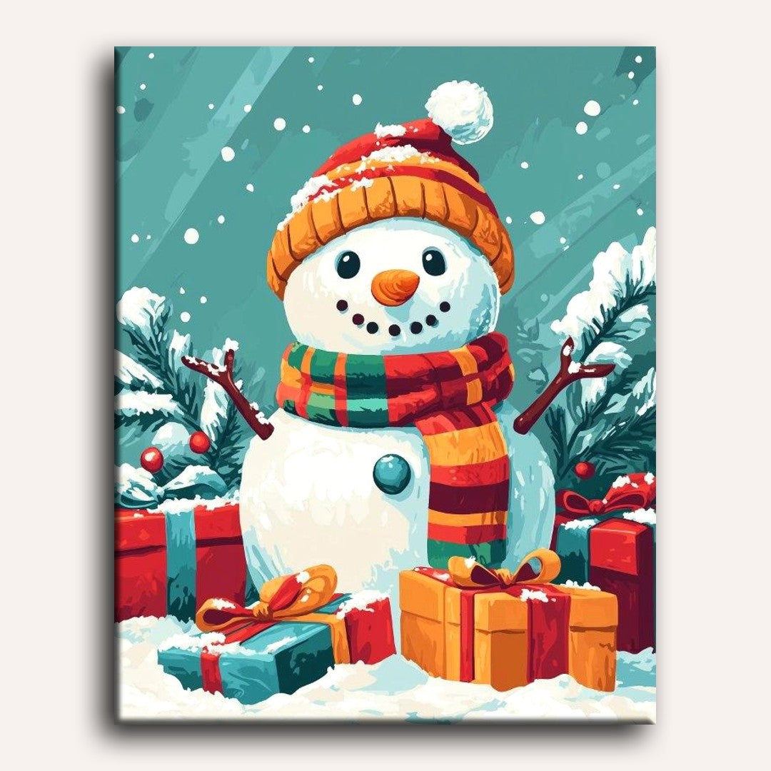 Snowman with Gifts
