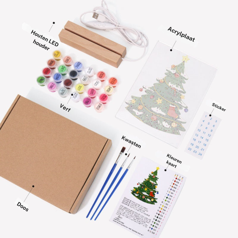 Paint by Numbers Christmas Lamp | Christmas Tree
